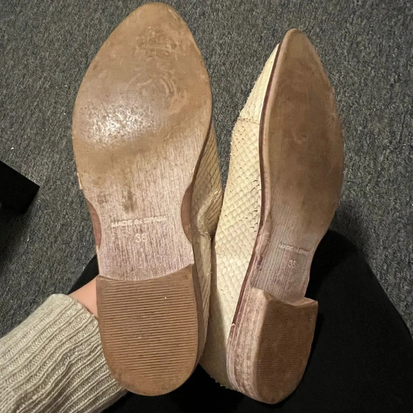 Free People Royale White Leather D'Orsay Pointed Toe Booties, 38 - Picture 6 of 6